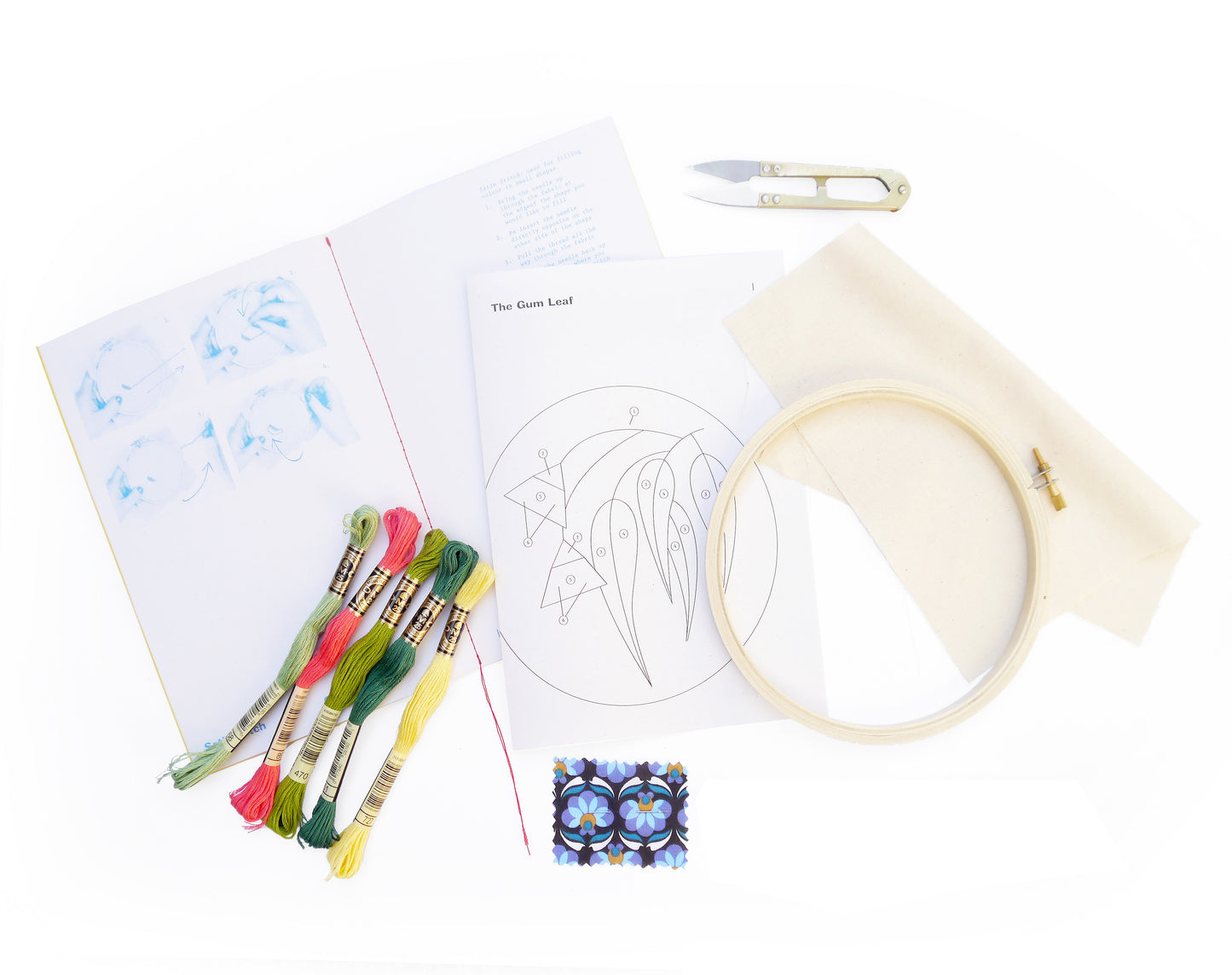 Beginners Embroidery Kit - Gum Leaf