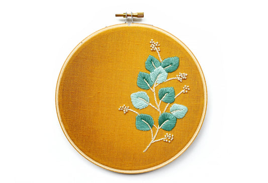 Beginners Embroidery Kit - Eucalyptus