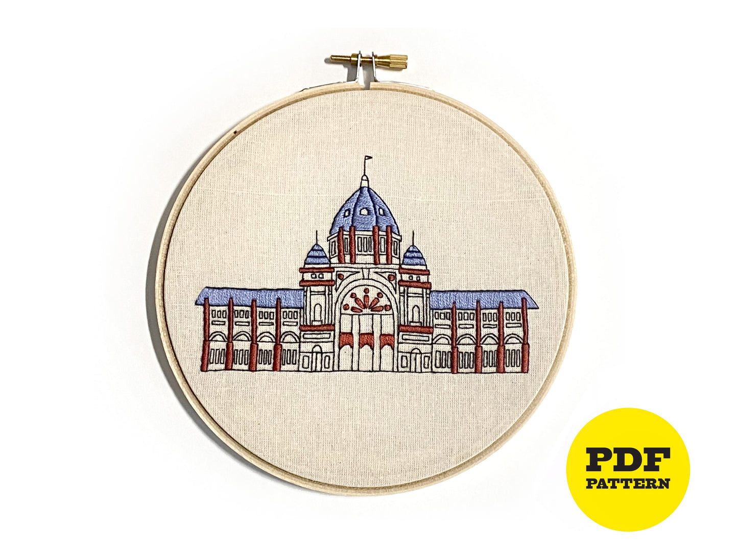 PDF Downloadable Embroidery Pattern - Royal Exhibition Building