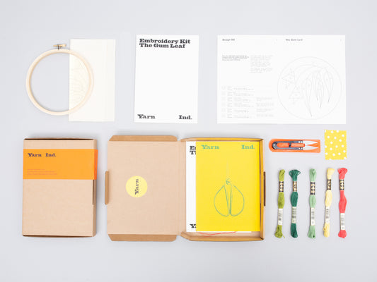 Beginners Embroidery Kit - Gum Leaf