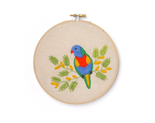 Beginners Embroidery Kit - Lorikeet