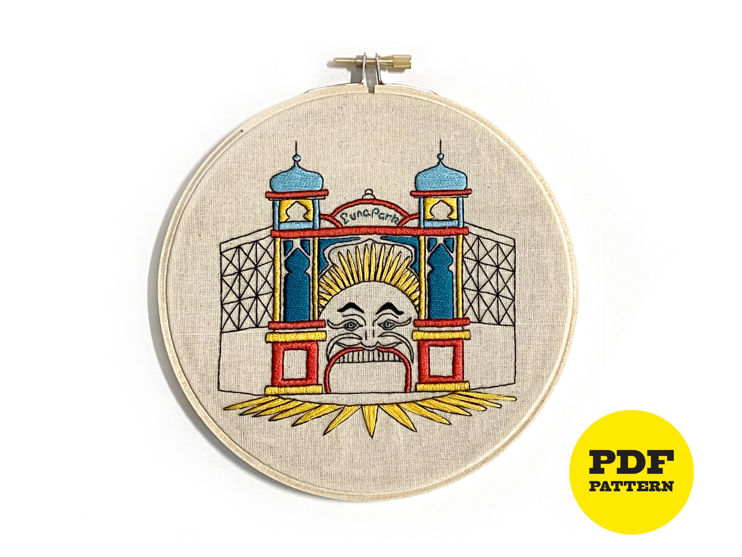 PDF Downloadable Embroidery Pattern - Luna Park