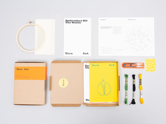 Beginners Embroidery Kit - Wattle