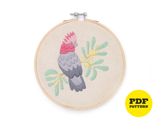 Downloadable Embroidery Pattern - Galah