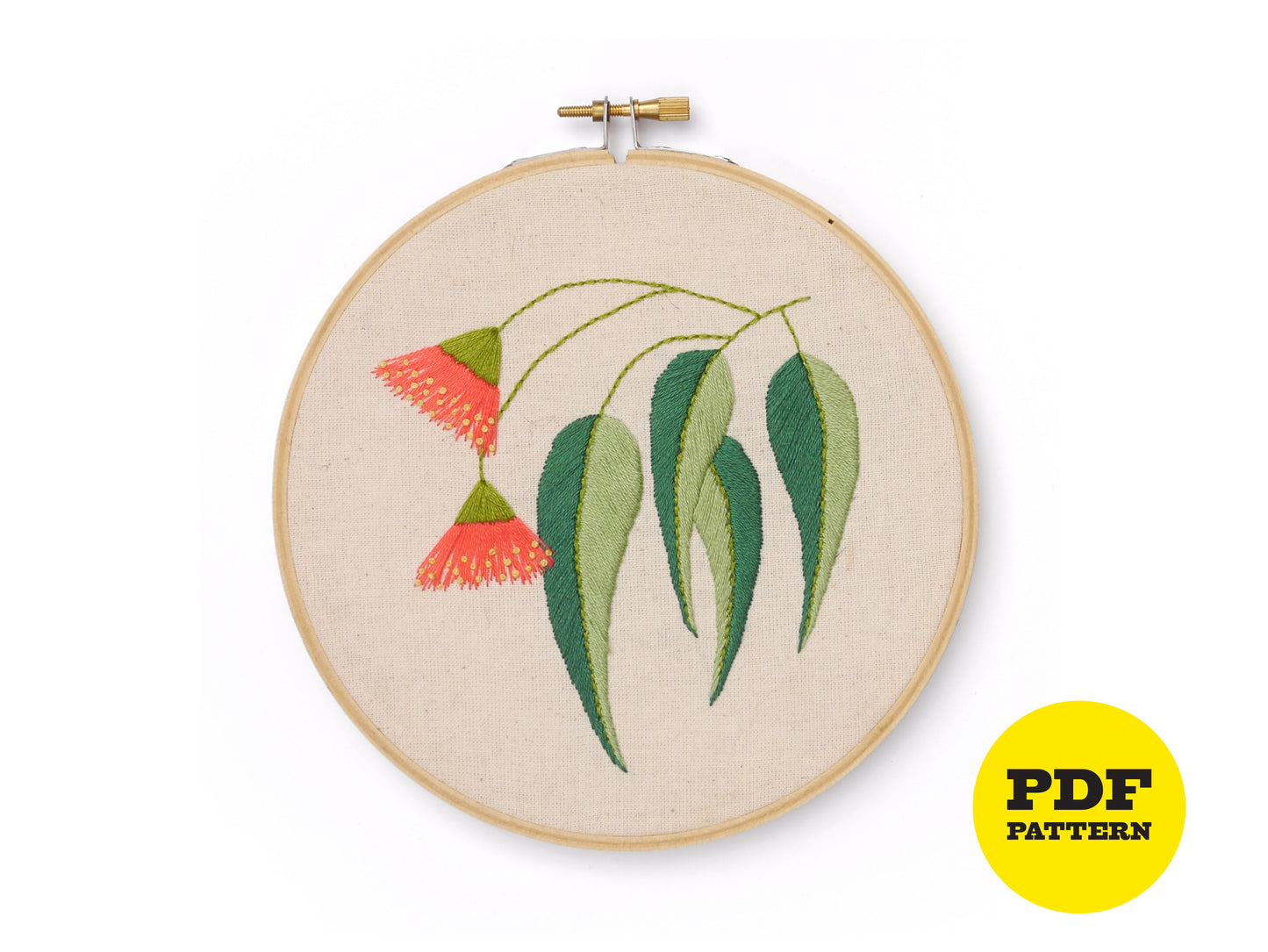 PDF Downloadable Embroidery Pattern - Gum Leaf