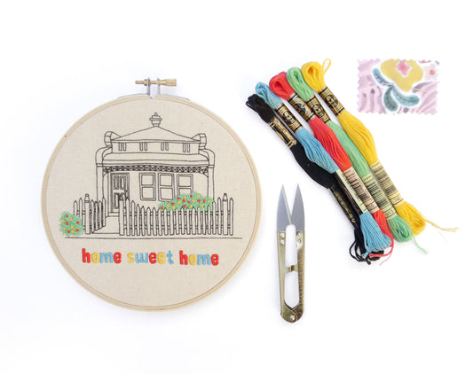 Downloadable Embroidery Pattern - Home Sweet Home