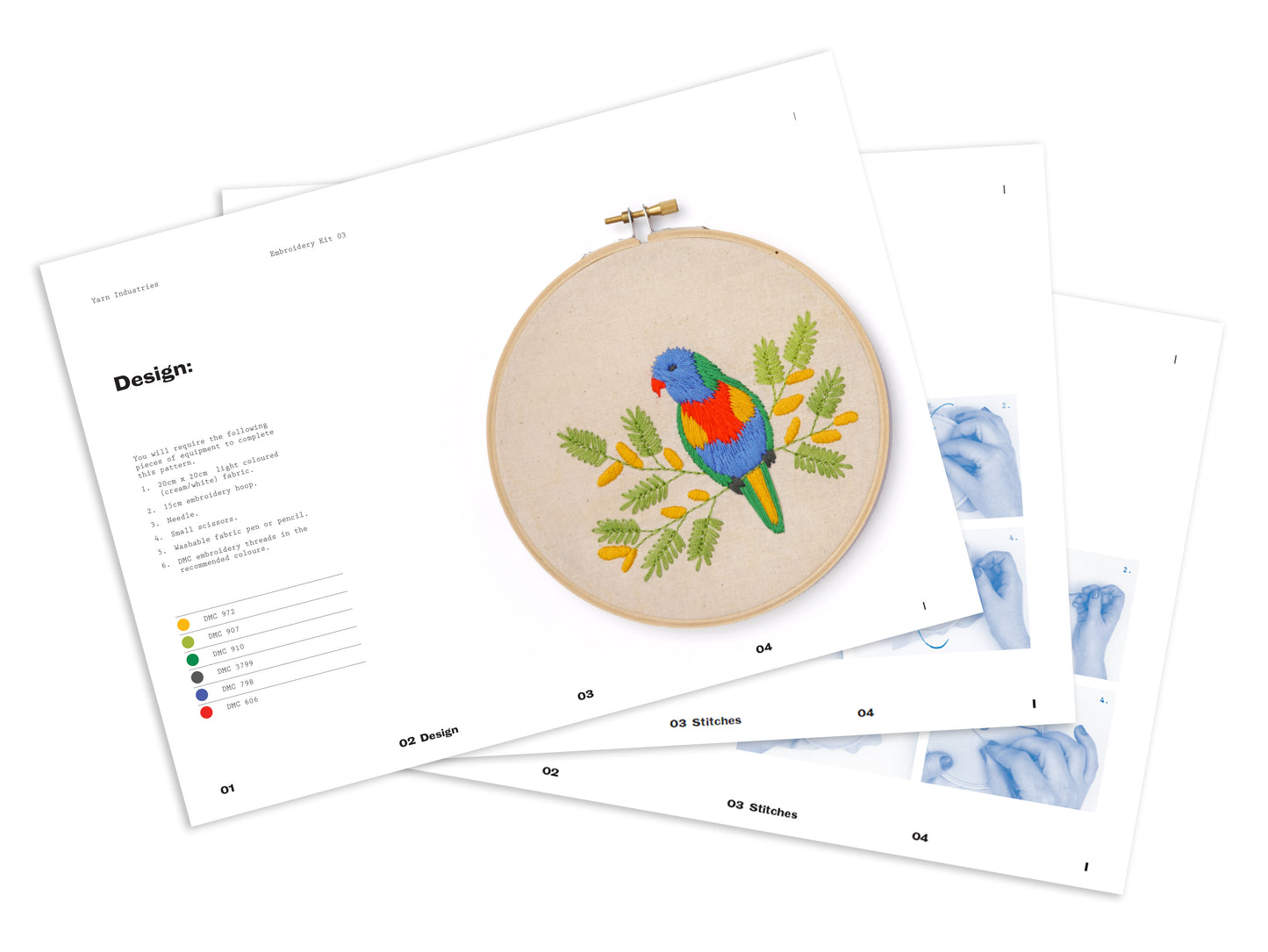 PDF Downloadable Embroidery Pattern - Parakeet