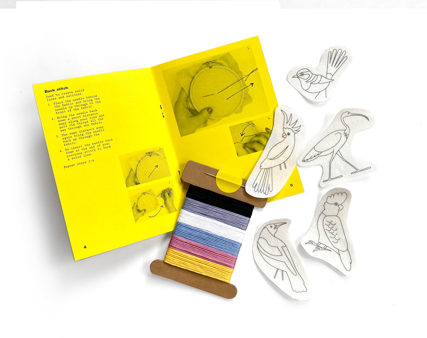 Stick & Stitch Embroidery Kit - Aussie Birds