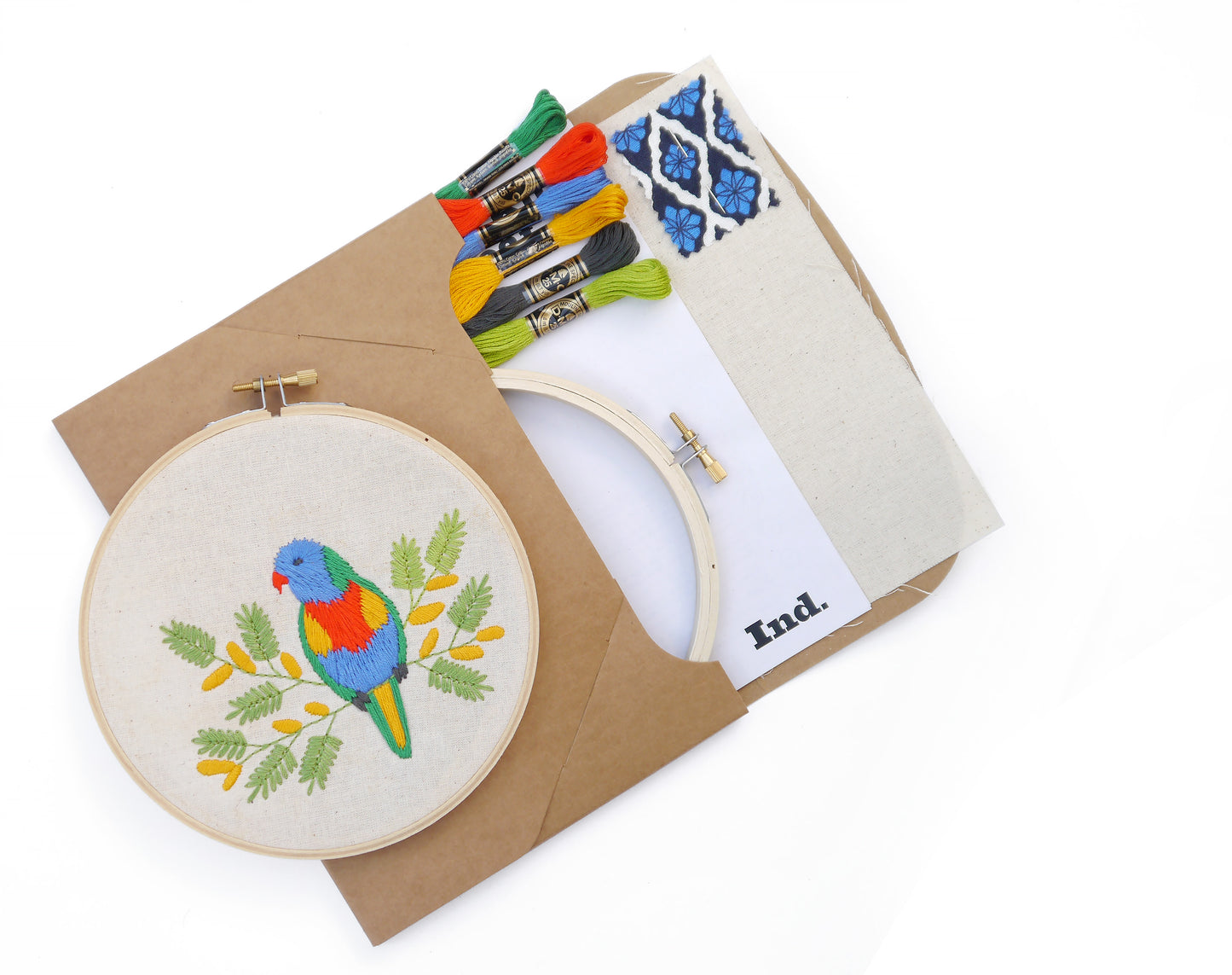 Auxiliary Embroidery Kit - Parakeet Pattern