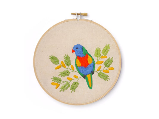 Beginners Embroidery Kit - Lorikeet