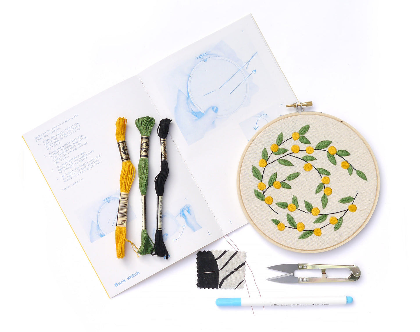 Beginners Embroidery Kit - Wattle